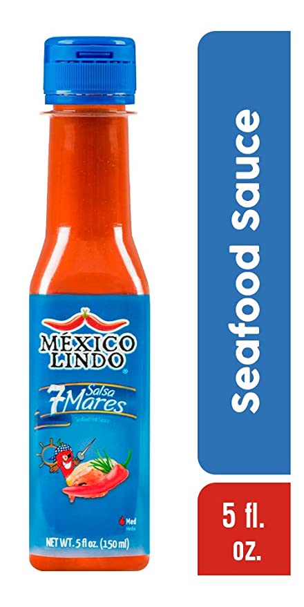 Mexico Lindo 7 Mares Hot Sauce, Perfect for Fish & Seafood