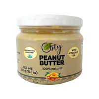Classic Peanut butter 100% Natural and Organic ingredients. Made with natural almonds and sweetened with agave syrup, 10 ounce Jar. - Natural Peanut Butter