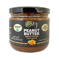 Classic Peanut butter 100% Natural and Organic ingredients. Made with natural almonds and sweetened with agave syrup, 10 ounce Jar. - Peanut Butter with Cocoa