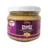Peanut butter 100% Natural and Organic ingredients. Made with natural almonds and sweetened with agave syrup, 10 ounce Jar. - Peanaut Butter with Raisins and Cinnamon