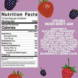 Stevien Sweet Mixed Berry Jam No Added Sugar - Keto and Diabetic Friendly, Vegan, Gluten Free, Made with Real Fruit - Sweetened with Organic Stevia