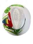 Handmade and Handpainted Chic Hats with real white palm -  One Size - Nature White