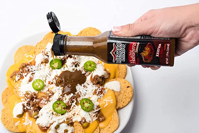 Load image into Gallery viewer, Mexico Lindo Habanero Hot Sauce Xxxtra Hot | 83,200 Scoville Level | Mix of Habanero, Tatemados &amp; Spices | Perfect for Quesadillas, Soups &amp; Nachos | 5 Fl Oz Bottles
