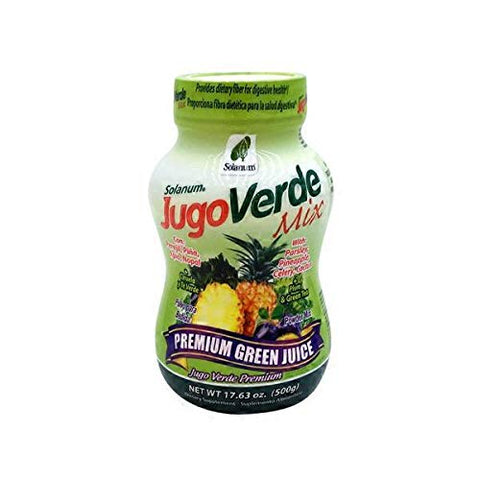 Solanum Jugo Verde Mix , Premium Green Juice with chia seed parsley, pineapple,celery,cactus,Spirulina,plum and green tea