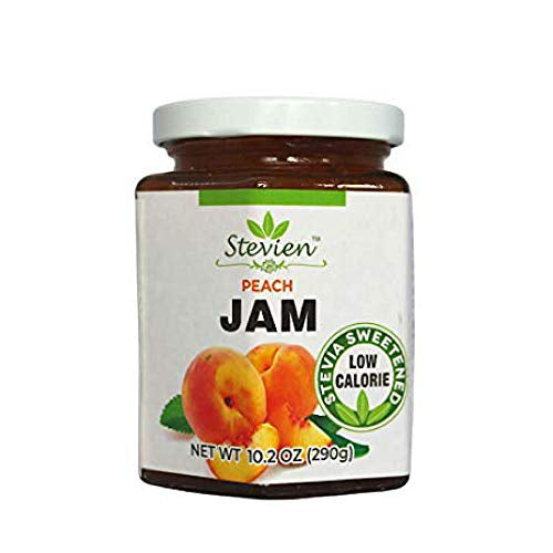 Load image into Gallery viewer, Stevien Sweet Peach Jam No Added Sugar - Keto and Diabetic Friendly, Vegan, Gluten Free, Made with Real Fruit - Sweetened with Organic Stevia
