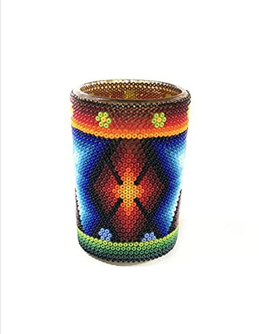 Multicolor Handmade Tequila - Mezcal Shot, Huichol Art.