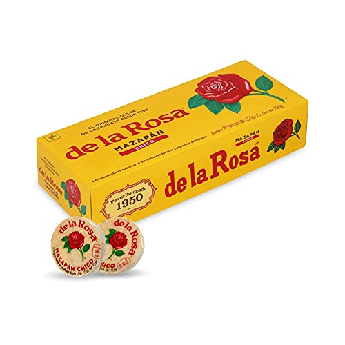 De la Rosa Mazapan, Marzipan De la Rosa, Mexican Original Candy, Regular and covered in chocolate (Mini, Pack of 60)