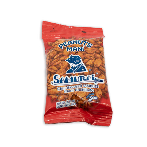 Samura¡ Peanuts, Chili flavored peanuts and Salty peanuts - Chili