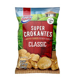 Super Ricas Crokante Crispy Potato Chips, Pork Ribs, Chicken and Natural Flavors, Zero Trans Fat, 1.05 oz Bag, (Crokantes pack, 6 Units)