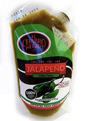 El Charro Negro Chili Paste Concentrate, Assorted Flavors, 8 oz each pack - Jalapeño Paste