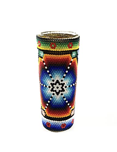 Load image into Gallery viewer, Multicolor Handmade Tequila - Mezcal Shot, Huichol Art.
