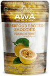 AWA Nutrition Superfood Protein Smoothie Powder Mix | Passion Fruit Natural Flavor | Gluten-Soy-Dairy Free | Vegan | Source of Vitamins & Smart Carbs | Made with Ancestral Superfoods
