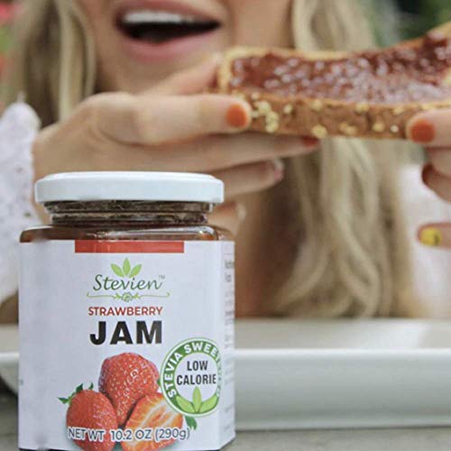 Stevien Jam No Added Sugar - Sweet Strawberry, Peach, and Mixed Berry - 3 Jars