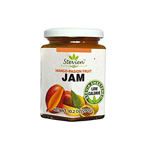 Load image into Gallery viewer, Stevien Sweet Mango Passionfruit Jam No Added Sugar - Keto and Diabetic Friendly, Vegan, Gluten Free, Made with Real Fruit - Sweetened with Organic Stevia
