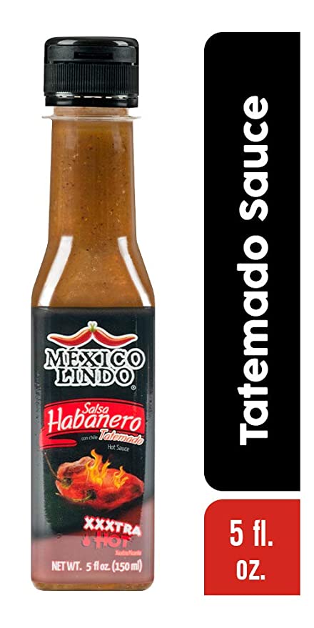 Load image into Gallery viewer, Mexico Lindo Habanero Hot Sauce Xxxtra Hot | 83,200 Scoville Level | Mix of Habanero, Tatemados &amp; Spices | Perfect for Quesadillas, Soups &amp; Nachos | 5 Fl Oz Bottles
