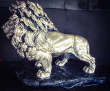Big Lion Electroformed in Silver. Unique Decoration.