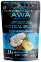 AWA Nutrition Premium Andean Plant-Based Protein Powder | Keto & Vegan | Source of Minerals & Smart Carbs | Made with Ancestral Superfoods (Tropical Splash: Passion Fruit + Coconut Cream, 300 Gram)