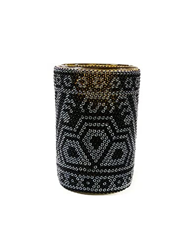 Load image into Gallery viewer, Black Handmade Tequila - Mezcal Shot, Huichol Art.
