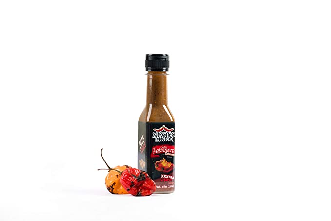 Load image into Gallery viewer, Mexico Lindo Habanero Hot Sauce Xxxtra Hot | 83,200 Scoville Level | Mix of Habanero, Tatemados &amp; Spices | Perfect for Quesadillas, Soups &amp; Nachos | 5 Fl Oz Bottles
