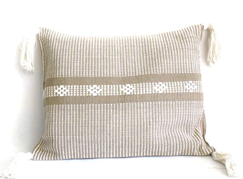 Decorative Handmade Mexican Pillow Cover - Brown