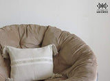 Decorative Handmade Mexican Pillow Cover - White
