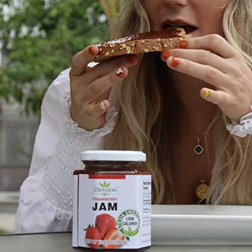 Stevien Jam No Added Sugar - Sweet Strawberry, Peach, and Mixed Berry - 3 Jars