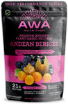 AWA Nutrition Premium Andean Plant-Based Protein Powder | Andean Berries: Andean Blackberry +Goldenberry + Wild Andean Blueberry | Gluten-Soy-Dairy Free | KETO & Vegan | Made with Ancestral Superfoods