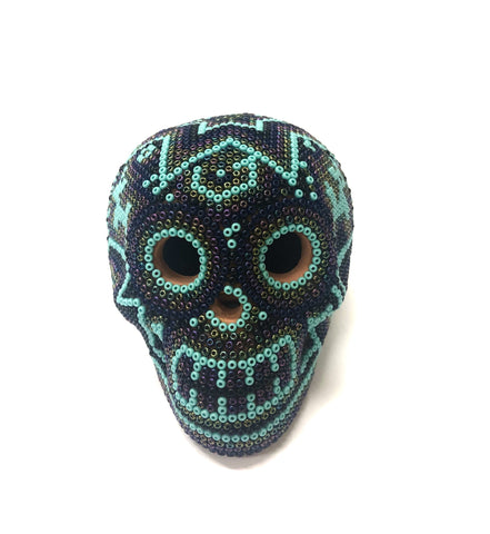 Purple Green Skull - Original Mexican Art